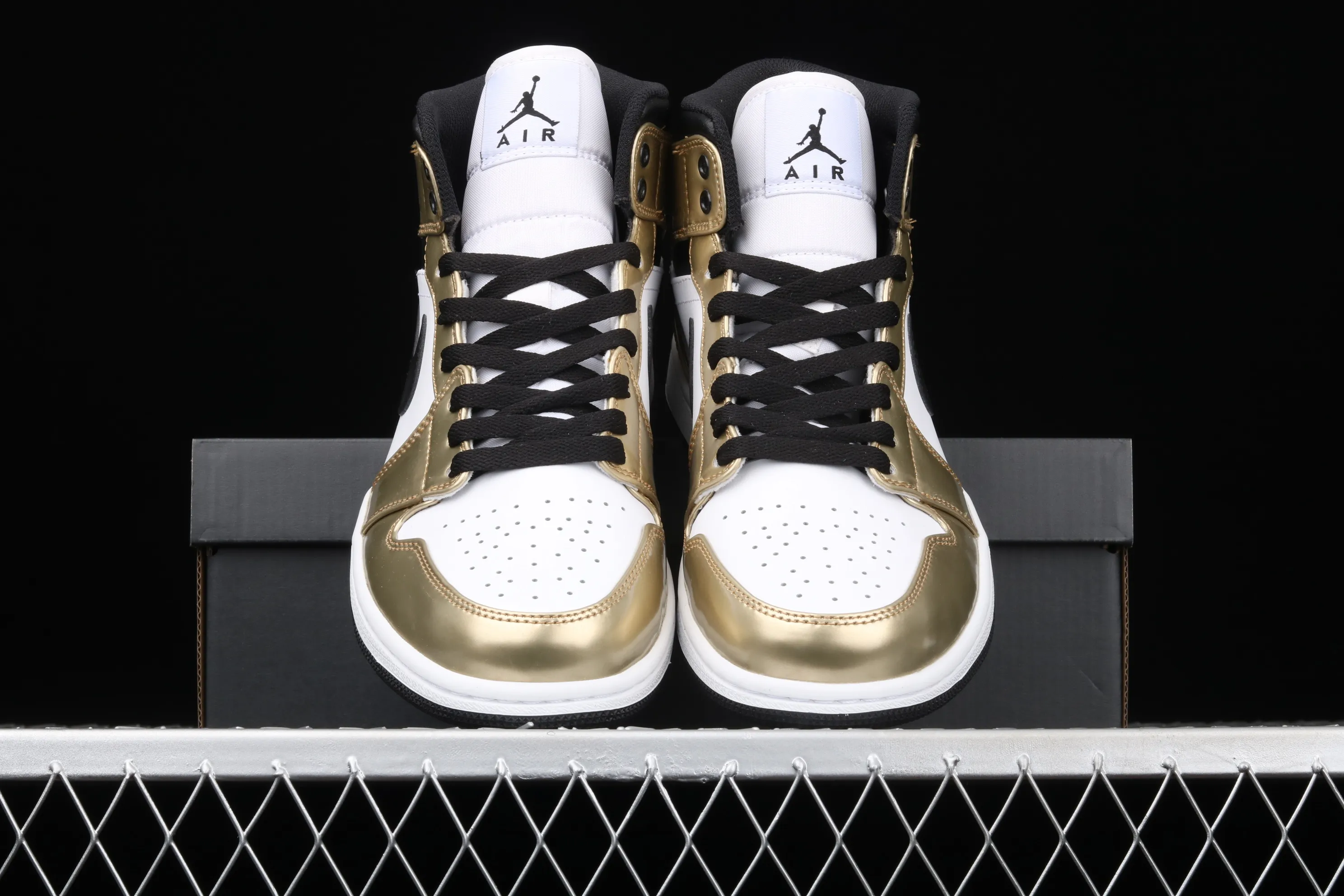 All categories Air Jordan Jordan series basketball shoes Air Jordan 1 Mid G version pure original Air Jordan 1 Mid AJ1 Joe 1 liquid gold DC1419-700